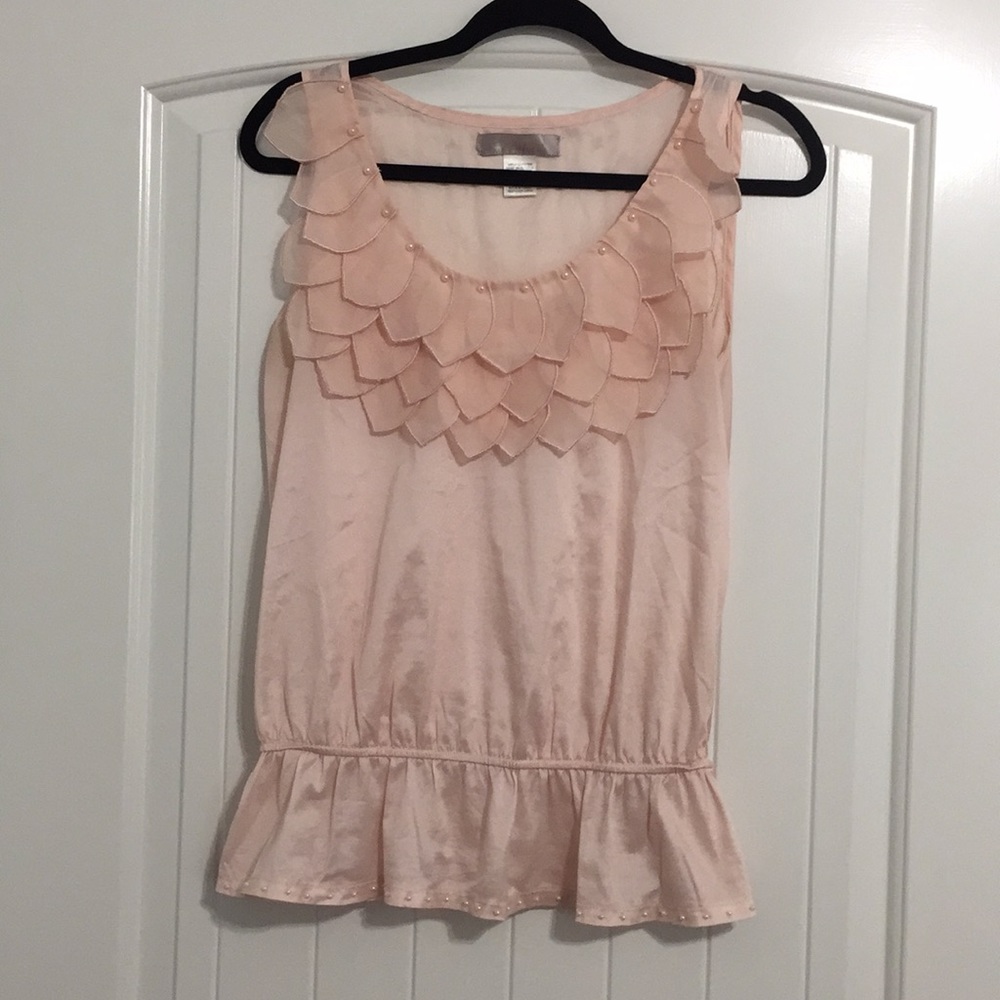 Blush pink petal top, Anthropology sz M